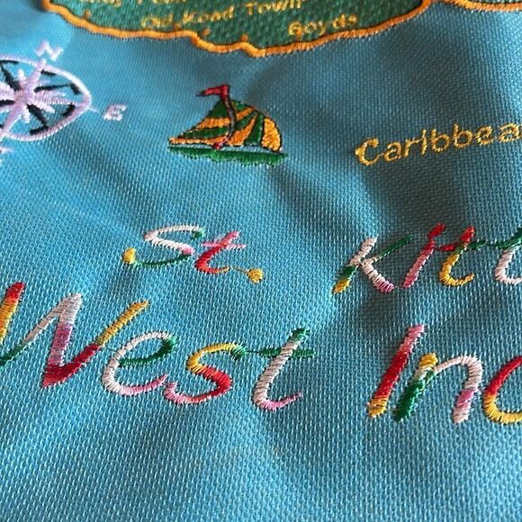 Saint Kitts West Indies bag with wooden handle - Picture 4 of 7